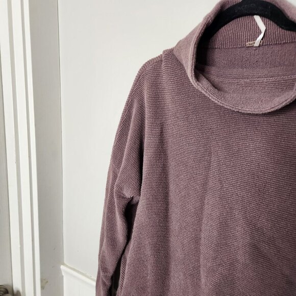 FREE PEOPLE Purple Ribbed Ottoman Slouchy Tunic - Picture 2 of 5